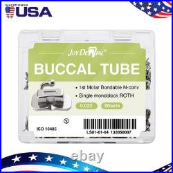 5X Dental Orthodontic 1st Molar Roth 0.022 Buccal Tubes Bondable Monoblock