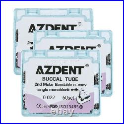 5x Dental AZDENT Ortho Buccal Tube 2nd Molar Roth022 Bondable Non-Conv Monoblock