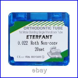 5xETERFANT Dental Orthodontic Buccal Tubes Monoblock 1st Molar Roth 022 Bondable