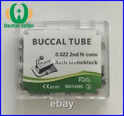 80 PcsDental Orthodontic Buccal Tubes 1st 2nd Molar Roth Monoblock 022 Bondable