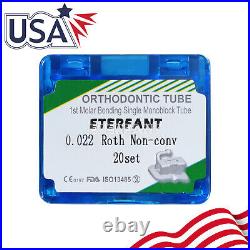 80PCs ETERFANT Dental Ortho Buccal Tube 1st Molar Roth 022 Bondable Monoblock US