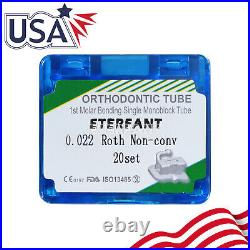 80PCs ETERFANT Dental Ortho Buccal Tube 1st Molar Roth 022 Monoblock Bondable US