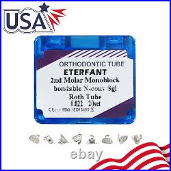 80PCs ETERFANT Dental Ortho Buccal Tube Monoblock 2nd Molar Roth 022 Bondable US