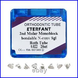 80PCs ETERFANT Dental Ortho Buccal Tubes Monoblock Roth 0.022 2nd Molar Bondable