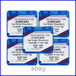 80PCs ETERFANT Dental Ortho Buccal Tubes Roth 022 2nd Molar Monoblock Bondable