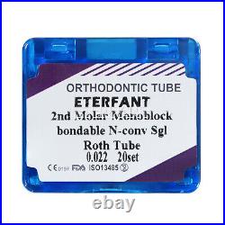 80PCs ETERFANT Dental Ortho Monoblock Buccal Tubes Roth 0.022 2nd Molar Bondable