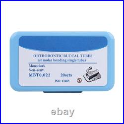 80Pcs/ 20Sets Dental Orthodontic Bondable Buccal Tubes Monoblock Roth MBT 0.022