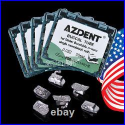 AZDENT 10X Dental Buccal Tube 1st Molar Bondable Non-Conv Tube Roth022 Monoblock
