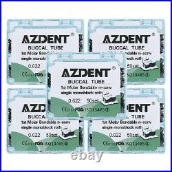 AZDENT 5XDental Buccal Tube 1st Molar Bondable Non-Conver Tube Roth022 Monoblock