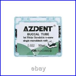 AZDENT Dental 1st / 2nd Molar Buccal Tube MBT Roth 022/ 018 Bondable Non-Conv