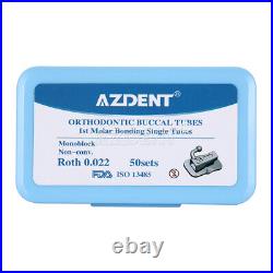 AZDENT Dental Buccal Tube 1st/2nd Molar MBT/Roth 022 Bondable Monoblock Non-Conv