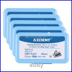 AZDENT Dental Buccal Tube 1st Molar MBT. 022 Monoblock Bondable N-Conv 50Sets/box