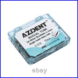 AZDENT Dental Ortho Buccal Tube 1st 2nd Roth/MBT 018/022 Mesh Base Monoblock