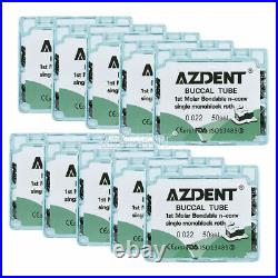 AZDENT Dental Ortho Monoblock Buccal Tube 1st Molar Roth. 022 Bondable N-Conv
