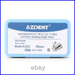 AZDENT Dental Ortho Monoblock Roth 0.022 Bracket /Buccal Tube 1st Molar Bondable