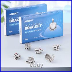 AZDENT Dental Ortho Self-Ligating Brackets Smooth Braces Roth/MBT. 022 Hook 3 4 5