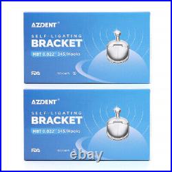 AZDENT Dental Ortho Self-Ligating Brackets Smooth Braces Roth/MBT. 022 Hook 3 4 5