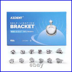 AZDENT Dental Ortho Spherical Monoblock Self-Ligating Brackets ROTH/MBT 0.022