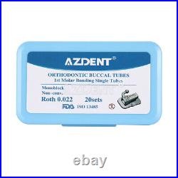 AZDENT Dental Orthodontic 1st Molar Bondable Monoblock Buccal Tube ROTH/MBT 022