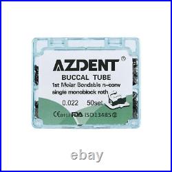 AZDENT Dental Orthodontic Bondable Buccal Tube 1st /2nd Molar Roth/MBT Non-Conve