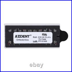 AZDENT Dental Orthodontic Brackets Braces Metal Mini Roth/MBT. 022 Hook 3 4 5 USA
