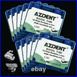 AZDENT Dental Orthodontic Buccal Tube 1st Molar Roth 0.022 Monoblock Non-Con