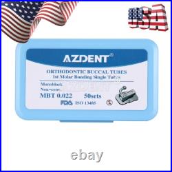 AZDENT Dental Orthodontic Buccal Tube 1st Molar Sgl MBT. 022 Monoblock Bondable