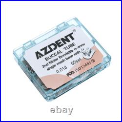 AZDENT Dental Orthodontic Metal Buccal Tube 1st 2nd Roth MBT 0.018/022 Monoblock