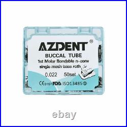 AZDENT Orthodontic Buccal Tube Bondable Non-Con Mesh Base Monoblock 1st Roth. 022