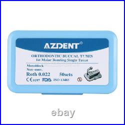 AZDENT Orthodontic Monoblock Buccal Tube 1st Molar Non-Conv Roth MBT. 022