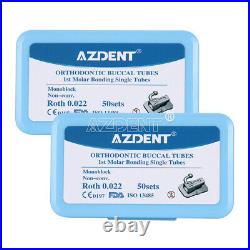 AZDENT Orthodontic Monoblock Buccal Tube 1st Molar Non-Conv Roth MBT. 022