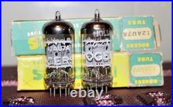 Amperex Ecc82 Holland 12au7 O Gtr Tight Match Pair Nos+ Nib Minty Vintage 1965