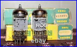 Amperex Ecc82 Holland 12au7 O Gtr Tight Match Pair Nos+ Nib Minty Vintage 1965