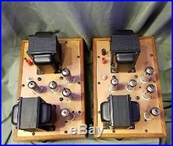 Ampex 6973 Monoblock Tube Amplifiers Triad Transformers