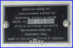 Baldwin PC Tone Chamber System S Tube Monoblock Amplifier