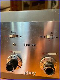 Bogen M 60 Tube Amplifier MONO BLOCK RCA TUBES RCA 6l6