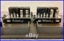 Consecutive Dated Pair McIntosh MC75 Monoblock Tube Amplifiers, Shiny, Working