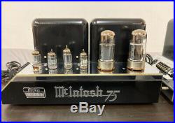 Consecutive Dated Pair McIntosh MC75 Monoblock Tube Amplifiers, Shiny, Working