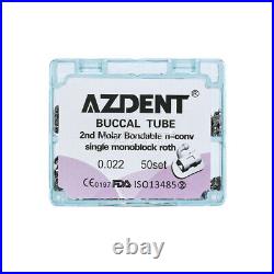 Dental Ortho Buccal Tube Roth 022 2nd Molar Bondable Monoblock Non-Conv AZDENT