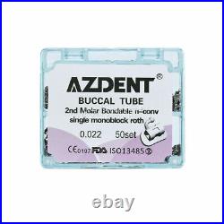 Dental Orthodontic 1st 2nd Buccal Tubes Roth. 018/. 022 Non-Convertible Bondable