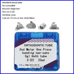 Dental Orthodontic Bucal Tubes Monoblock Roth MBT 022 1st 2nd Molar Bondable