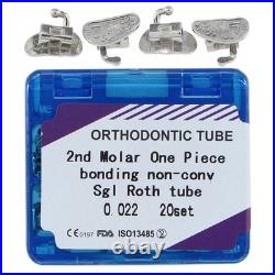 Dental Orthodontic Bucal Tubes Monoblock Roth MBT 022 1st 2nd Molar Bondable