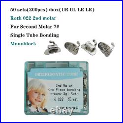 Dental Orthodontic Buccal Tube 1st 2nd Molar Bracket Roth MBT 022 Tubos bucales