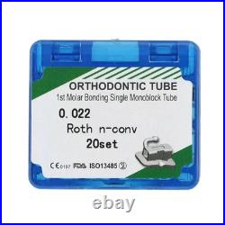 Dental Orthodontic Buccal Tube Monoblock Roth MBT 022 1st 2nd Molar Convertible
