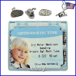 Dental Orthodontic Buccal Tubes 1st 2nd Molar Bracket Bondable Roth MBT 022