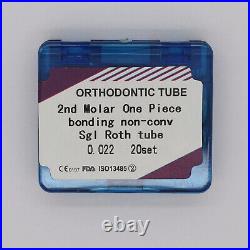 Dental Orthodontic Buccal Tubes 1st 2nd Molar Roth/MBT 022 018 Bondable Non-Conv