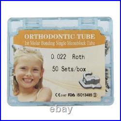 Dental Orthodontic Buccal Tubes 1st 2nd Molar Roth MBT 022 018 Monoblock Non-Con