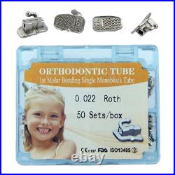 Dental Orthodontic Buccal Tubes 1st Molar MBT Roth 022 Bondable Tubos bucales