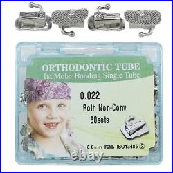 Dental Orthodontic Buccal Tubes Roth MBT 022 1st 2nd Molar Convertible Monoblock
