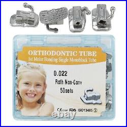 Dental Orthodontic Monoblock Buccal Tube Roth MBT 022 1st 2nd Molar Bonding
